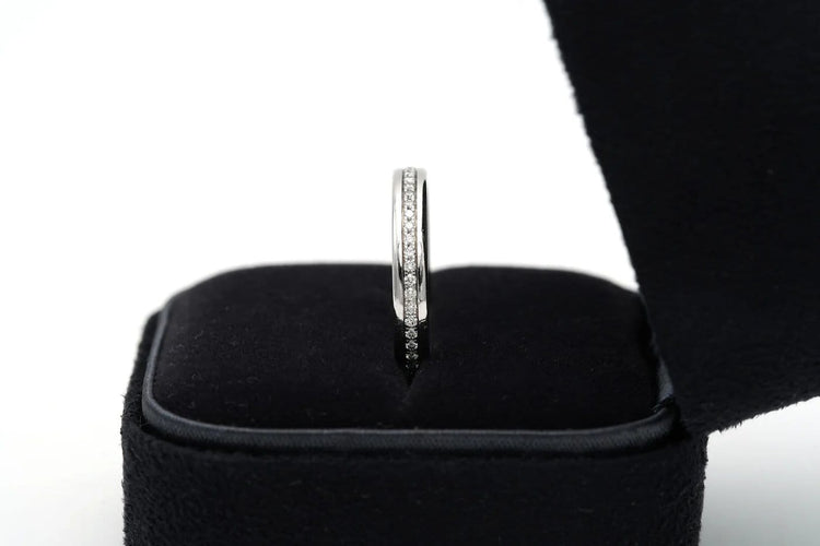 Bague 52 Tiffany & Co Metro - Bague en or blanc 18 carats sertie de diamants 58 Facettes 22549