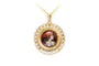 Pendentif Pendentif années 1950 en or jaune 18 carats et émail de Limoges 58 Facettes 22561