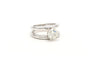 Bague 48 Bague contemporaine sertie d’un diamant en or blanc 18 carats 58 Facettes 22487