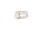 Bague 48 Bague contemporaine sertie d’un diamant en or blanc 18 carats 58 Facettes 22487