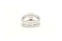 Bague 48 Bague contemporaine sertie d’un diamant en or blanc 18 carats 58 Facettes 22487