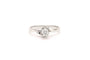 Bague 53 Bague années 50 en or blanc 18 carats et diamant 0,09 ct 58 Facettes 22910