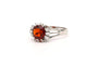 Bague 53 Bague années 70 en or blanc 18 carats, citrine et diamants 58 Facettes B623