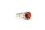 Bague 53 Bague années 70 en or blanc 18 carats, citrine et diamants 58 Facettes B623