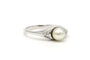 Bague 55 Bague Art déco en or blanc 18 carats, perle et diamants 58 Facettes B298