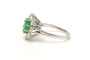 Bague 56 Bague contemporaine en or blanc 18 carats, émeraude et diamants 58 Facettes 20589