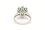 Bague 56 Bague contemporaine en or blanc 18 carats, émeraude et diamants 58 Facettes 20589
