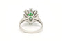 Bague 56 Bague contemporaine en or blanc 18 carats, émeraude et diamants 58 Facettes 20589