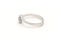 Bague 53 Bague contemporaine en or blanc 18 carats sertie de diamants 58 Facettes B661