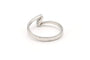 Bague 53 Bague contemporaine en or blanc 18 carats sertie de diamants 58 Facettes B661