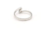 Bague 53 Bague contemporaine en or blanc 18 carats sertie de diamants 58 Facettes B661