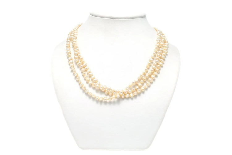 Collier Collier années 70 en or blanc 18 carats, perles et rubis 58 Facettes 22056