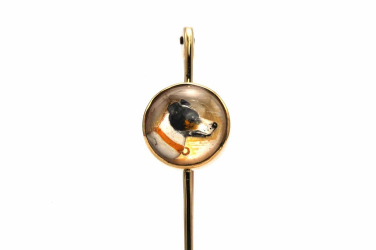 Broche Napoléon III - Broche en or jaune 18 carats sertie d’un cristal anglais 58 Facettes 22578