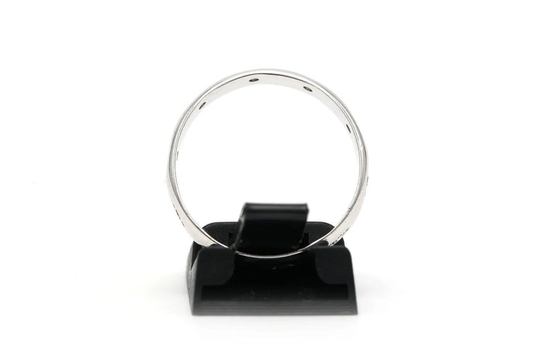 Bague 55 Bague contemporaine en or blanc 18 carats et diamants 58 Facettes B691
