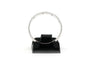 Bague 55 Bague contemporaine en or blanc 18 carats et diamants 58 Facettes B691
