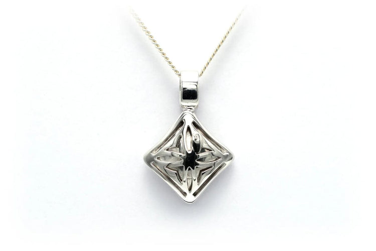 Pendentif Pendentif contemporain en or blanc 18 carats serti de diamants 58 Facettes 22526