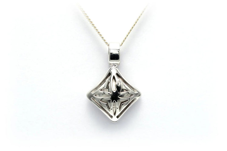Pendentif Pendentif contemporain en or blanc 18 carats serti de diamants 58 Facettes 22526