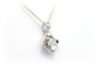 Pendentif Pendentif contemporain en or blanc 18 carats serti de diamants 58 Facettes 22526