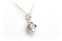 Pendentif Pendentif contemporain en or blanc 18 carats serti de diamants 58 Facettes 22526