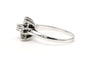 Bague 55 Bague contemporaine en or blanc 18 carats sertie de diamants 0,37 ct 58 Facettes 22591