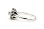 Bague 55 Bague contemporaine en or blanc 18 carats sertie de diamants 0,37 ct 58 Facettes 22591