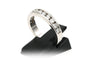 Bague 53 Alliance demi-américaine - Bague en or blanc 18 carats et diamants 58 Facettes 22703