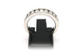 Bague 53 Alliance demi-américaine - Bague en or blanc 18 carats et diamants 58 Facettes 22703