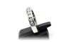 Bague 53 Alliance demi-américaine - Bague en or blanc 18 carats et diamants 58 Facettes 22703