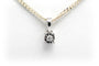Pendentif Pendentif contemporain en or blanc 18 carats avec diamant taille brillant 58 Facettes B718