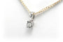 Pendentif Pendentif contemporain en or blanc 18 carats avec diamant taille brillant 58 Facettes B718