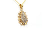 Pendentif Pendentif Art déco en or jaune et or blanc 18 carats, diamants taille rose 58 Facettes 22686