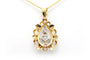 Pendentif Pendentif Art déco en or jaune et or blanc 18 carats, diamants taille rose 58 Facettes 22686