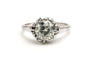 Bague 47 Bague Art déco sertie d’un diamant taille ancienne en or blanc 18 carats 58 Facettes 22577