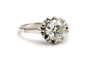 Bague 47 Bague Art déco sertie d’un diamant taille ancienne en or blanc 18 carats 58 Facettes 22577