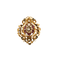 Broche Broche Napoléon III à décor floral en or jaune et diamant, grenats 58 Facettes