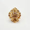Broche Broche Napoléon III à décor floral en or jaune et diamant, grenats 58 Facettes