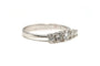 Bague 61 Bague contemporaine en or blanc 18 carats sertie de diamants taille brillant 0,48 ct 58 Facettes 22734