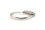 Bague 61 Bague contemporaine en or blanc 18 carats sertie de diamants taille brillant 0,48 ct 58 Facettes 22734