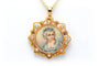 Pendentif Pendentif Napoléon III en or jaune 18 carats, perles et miniature sur nacre 58 Facettes 22021