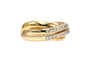 Bague 63 Bague contemporaine en or jaune 18 carats et diamants 0,26 ct 58 Facettes 22749
