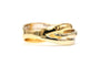 Bague 63 Bague contemporaine en or jaune 18 carats et diamants 0,26 ct 58 Facettes 22749