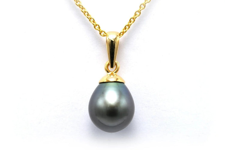 Pendentif Pendentif contemporain en or jaune 18 carats et perle de Tahiti 58 Facettes 22755