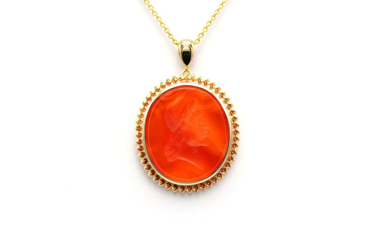 Pendentif Pendentif Napoléon III en or jaune 18 carats serti d’agate 58 Facettes 22680
