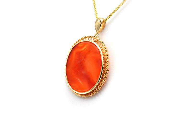 Pendentif Pendentif Napoléon III en or jaune 18 carats serti d’agate 58 Facettes 22680