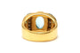 Bague 54 Manfredi - Bague contemporaine en or jaune, topaze et diamants 58 Facettes 22803