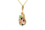 Pendentif Pendentif contemporain en or jaune 18 carats, pierres multiples et diamants 58 Facettes 22832