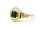 Bague 56 Bague contemporaine en or jaune, saphir et diamants 58 Facettes 22697