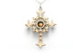 Pendentif Napoléon III - Pendentif en or blanc 18 carats et argent serti de diamants 58 Facettes B729