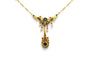 Collier Collier Art nouveau en or jaune 18 carats avec tourmalines, perles et diamants 58 Facettes 22936