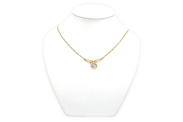 Collier Collier contemporain en or jaune et diamants 58 Facettes 22909